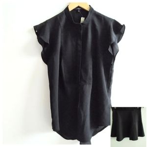 2pc Black Skater Skirt Set